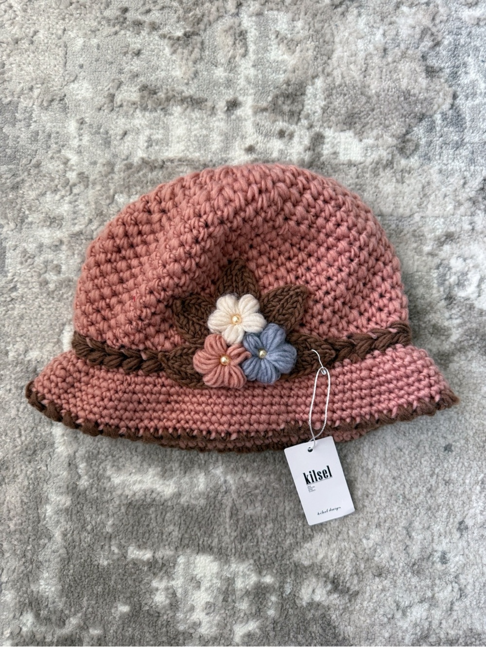Floral Knitted European Hat